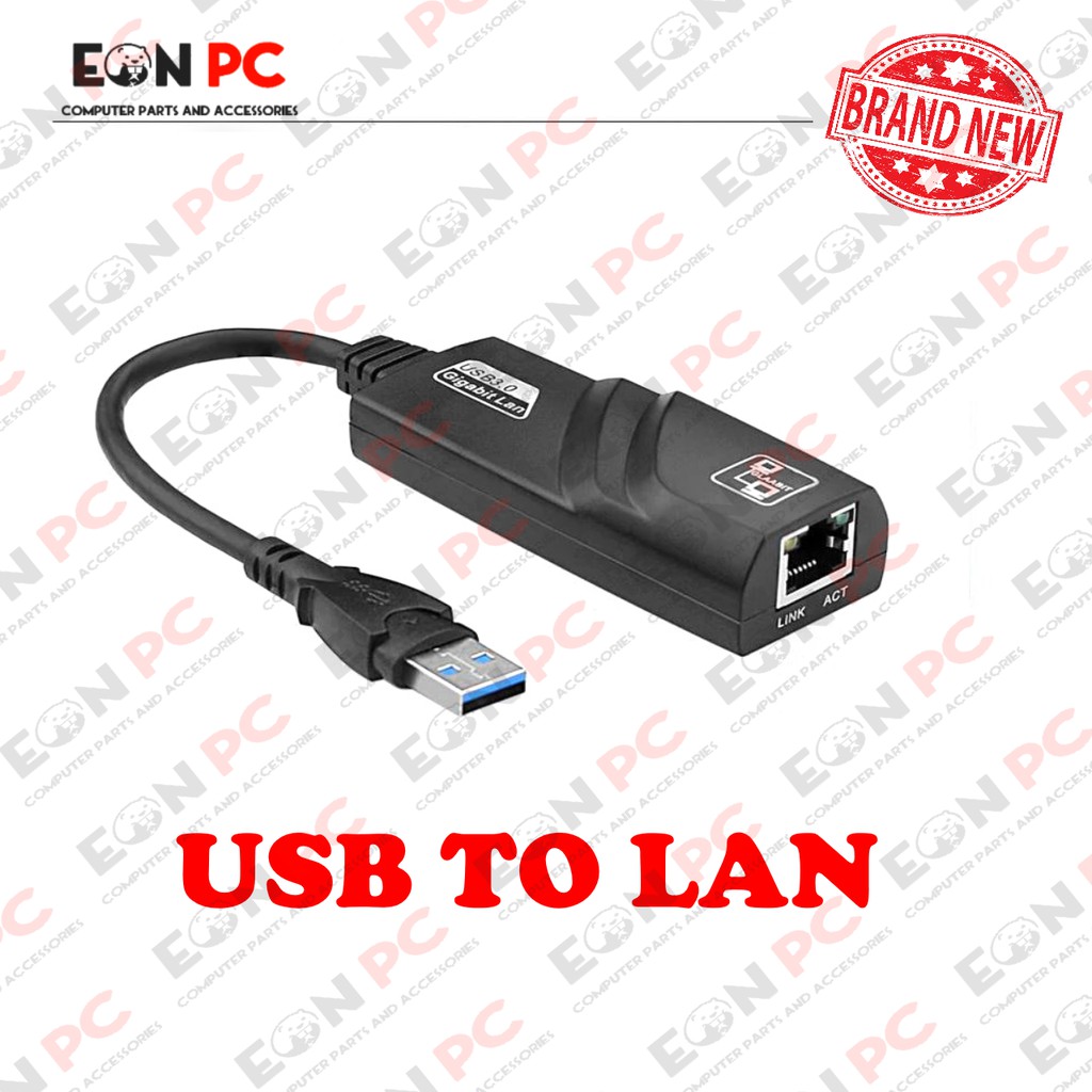 USB 3.0 to Ethernet Gigabit LAN RJ45 Adaptor for Piso WiFi, PC, Mac ...