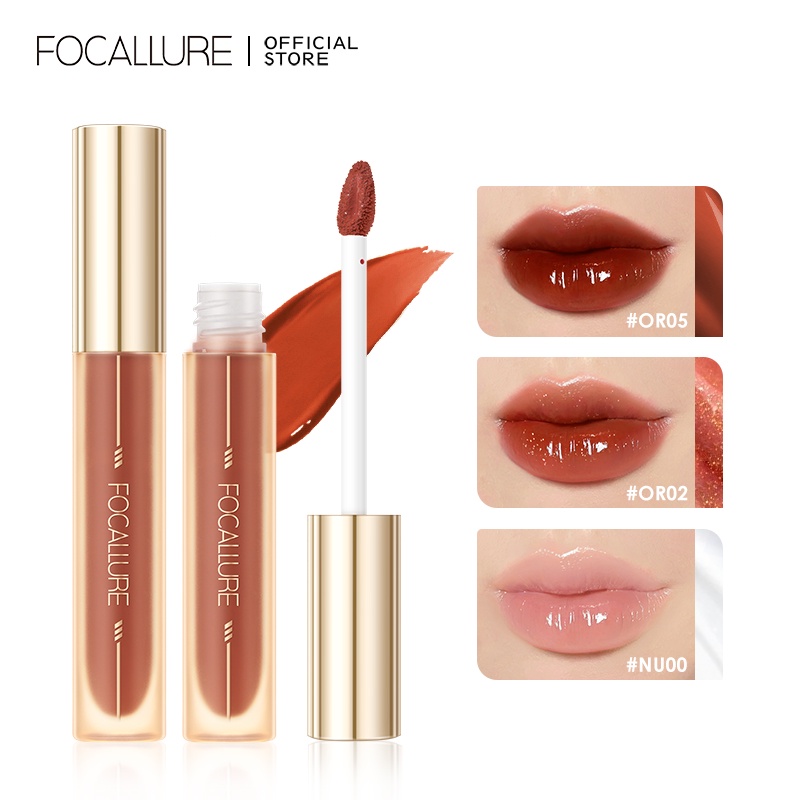 Focallure Ambergold Glasting Essence Lip Tint Lip Care 3 Textures High 