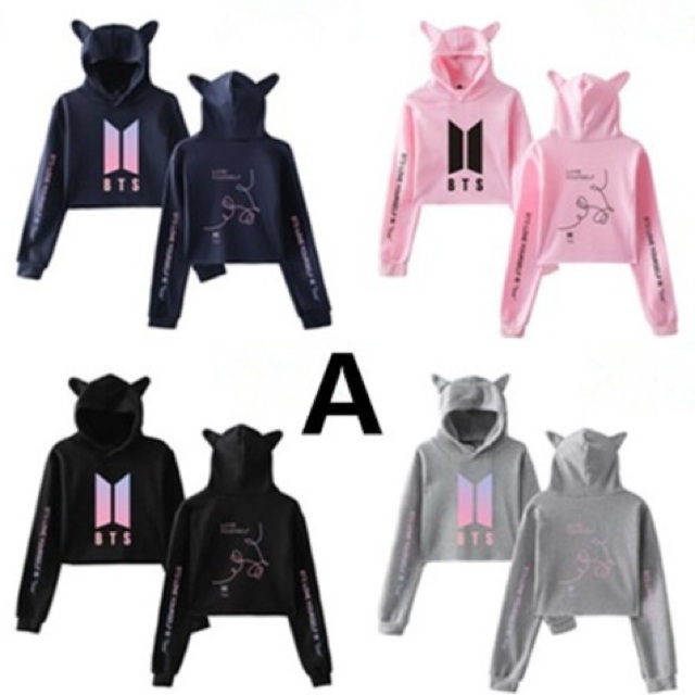 BTS CROP TOP HOODIE | Shopee Philippines