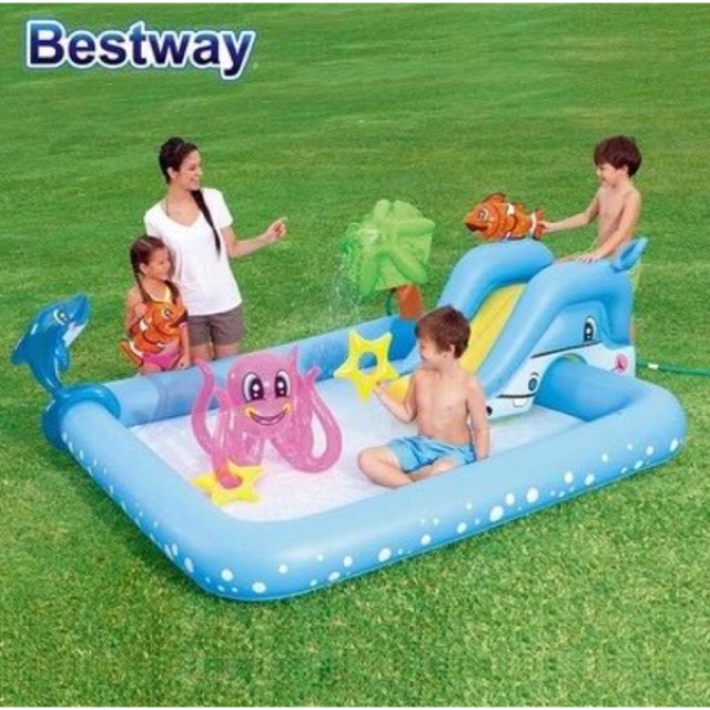 BESTWAY INFLATABLE! POOL Fantastic Aquarium Play Pool Sea Animals ...