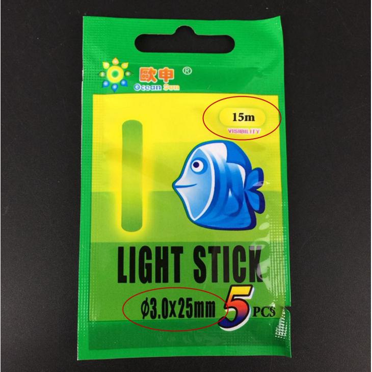 5PCS Fishing Float Light Stick Fluorescent Dark Glow Stick Useful