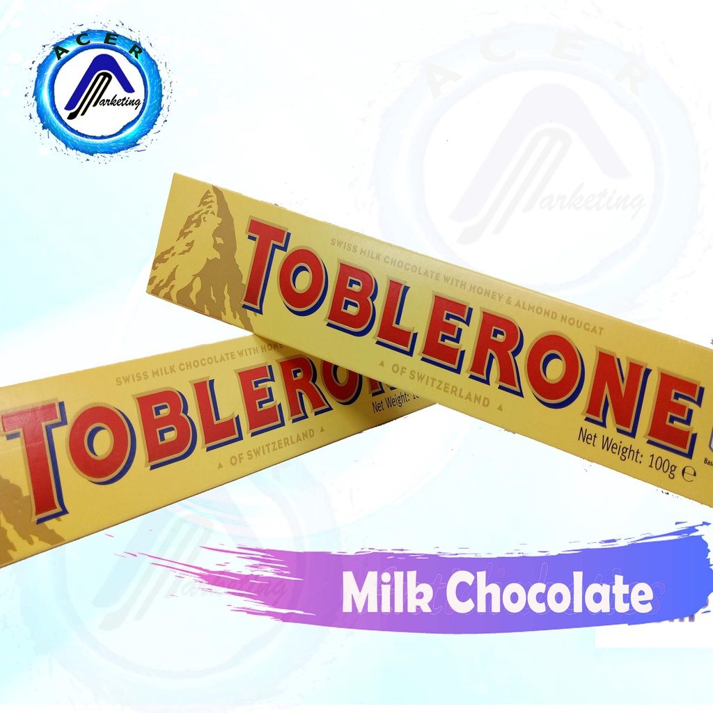 TOBLERONE Bars 100g in Milk chocolate and Dark chocolate flavor ...