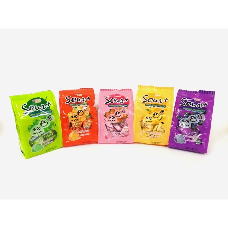 Lot 100 sour candy 100g Lot 100 assorted flavour fruit gummy candy