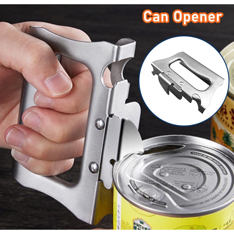 (Spot) Can Opener Stainless Steel Safety Side Cut Beer Beverage Can ...