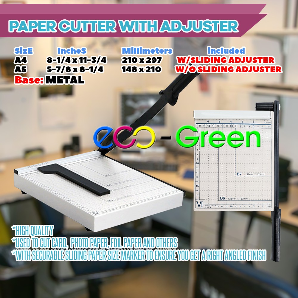 A5 A4 size Paper Cutter Metal Base with paper adjuster | Shopee Philippines