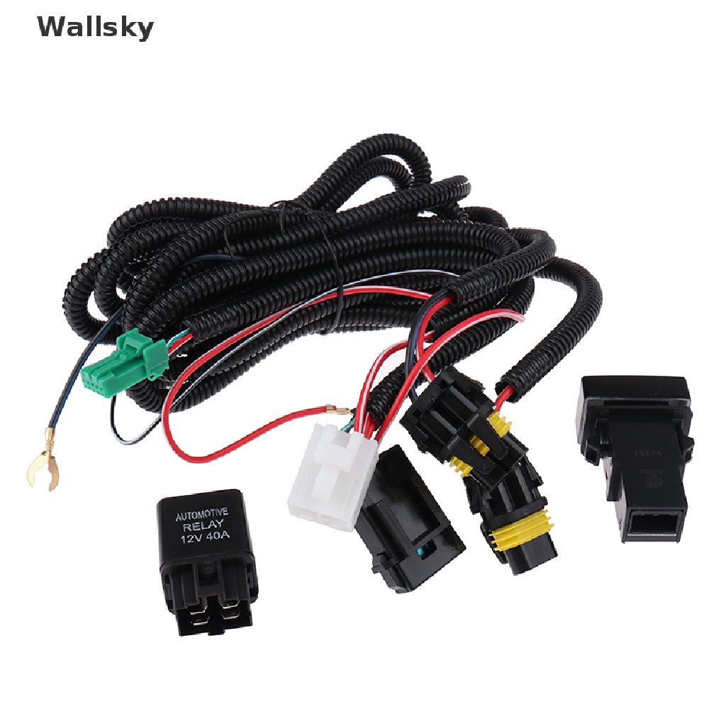 Wallsky> H11 Fog Light Wiring Harness Sockets Wire LED indicators