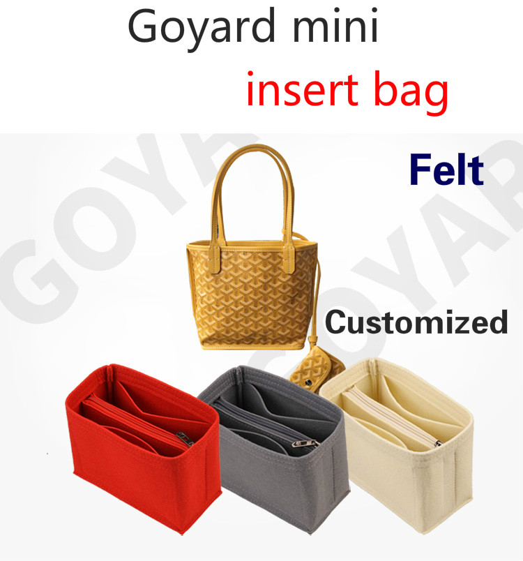 Bag Organizer For Goyard Mini Felt Customize Insert Bag Multi