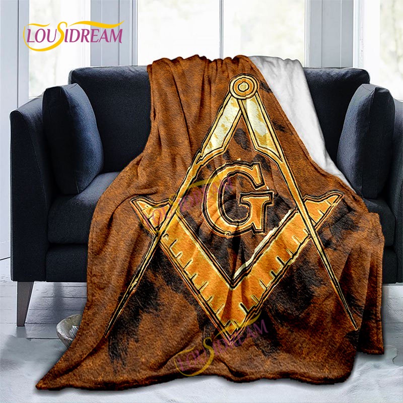 2022 Masonic Flannel Warm Blanket 3D printing Freemasonry Home Office