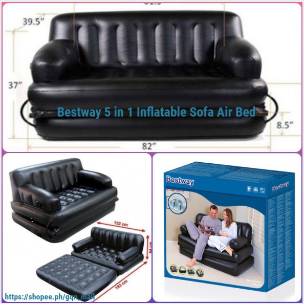 5in1 Inflatable Sofa Air Bed Portable