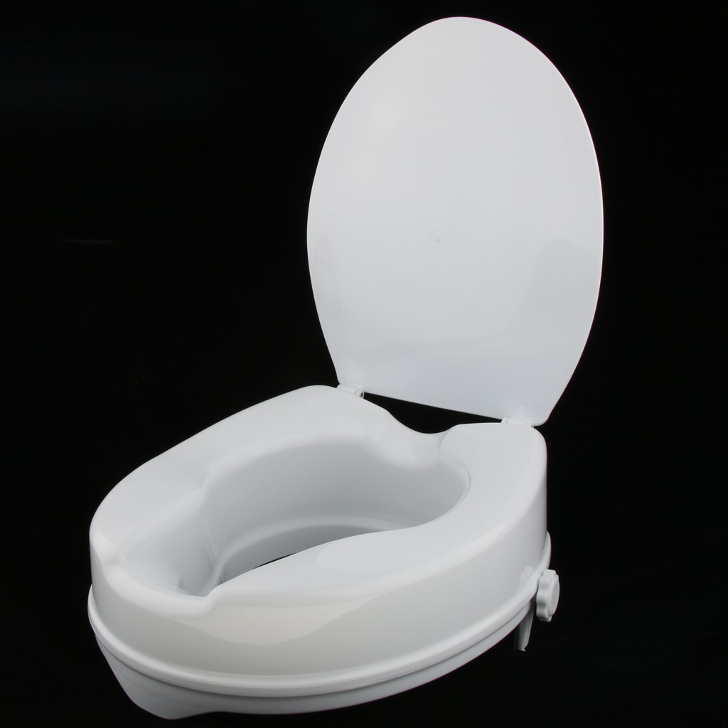 COD Toilet Seat Riser Raised Chair Elongated Lifter Extender with Cover ...