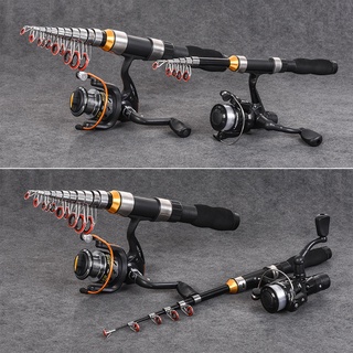 Sougayilang Fishing Rod Reel Full Kit Telescopic Portable 1.5m