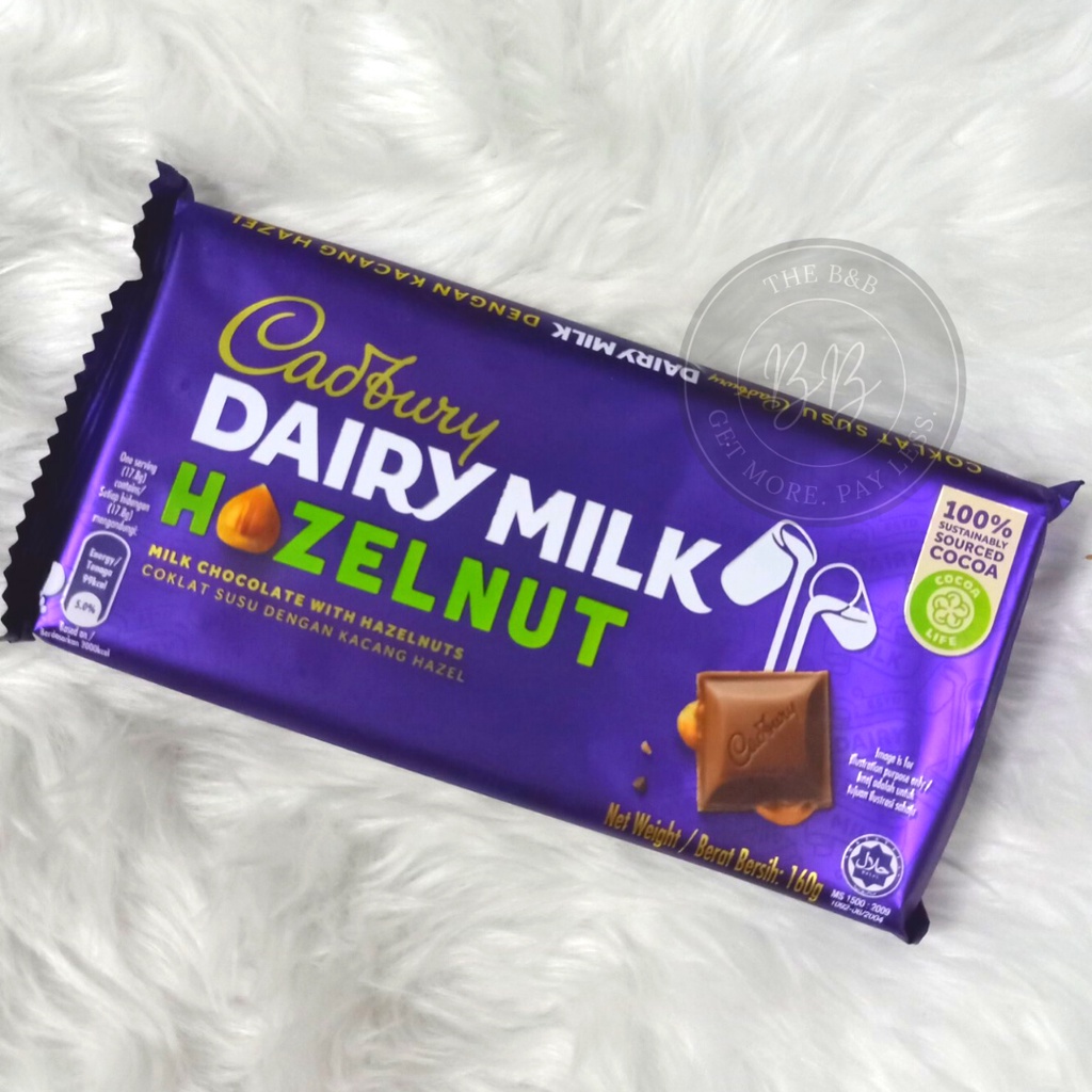 Cadbury Dairy Milk Hazelnut 160g | Shopee Philippines