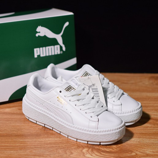 100% Original Puma Basket Platform Trace Women Sneaker Shoes | Shopee ...