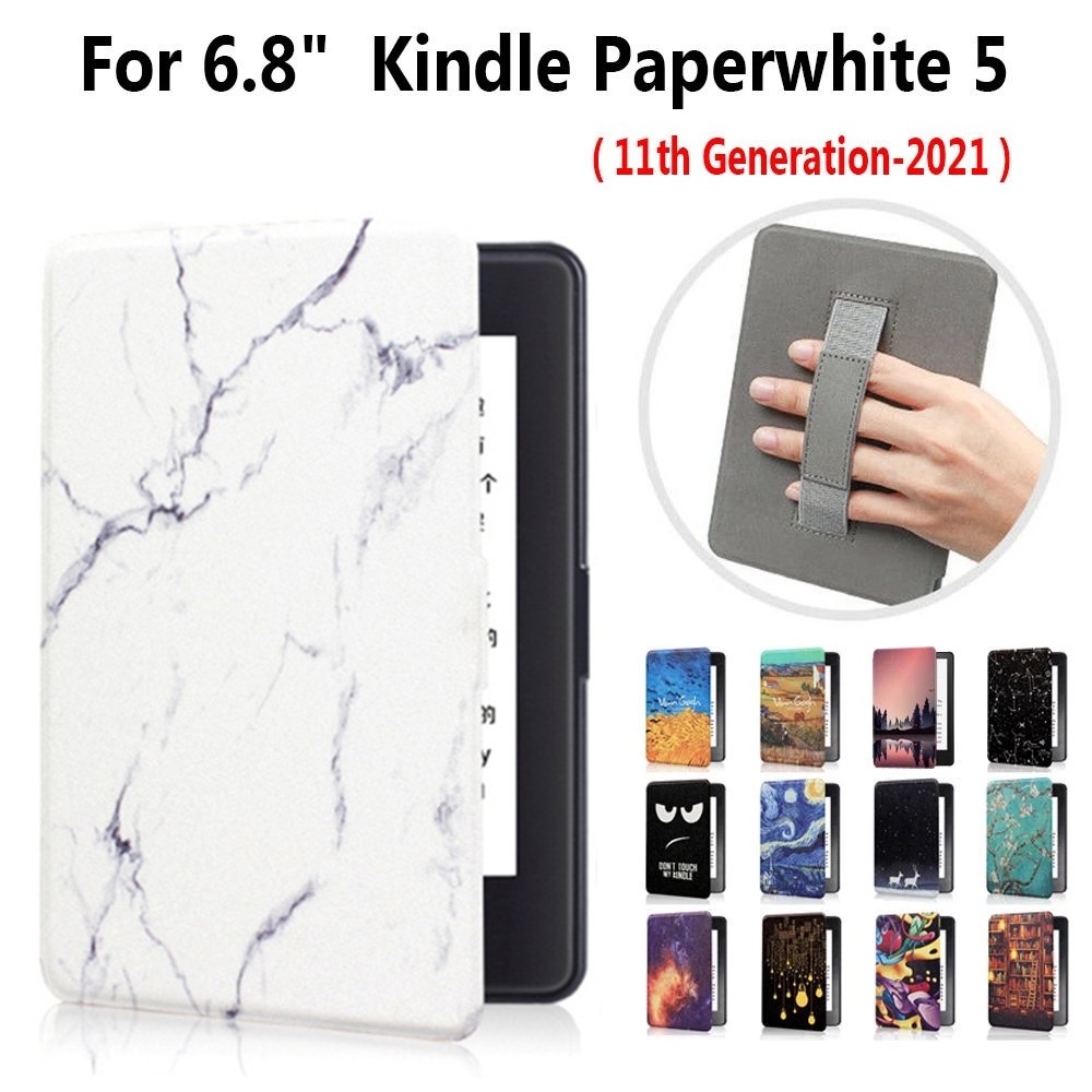 All-new Kindle Paperwhite 11th Smart Case with Hand Strap Magnetic ...