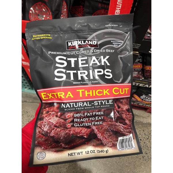 Kirkland Signature Premium Extra Thick Steak Strips, 12 oz