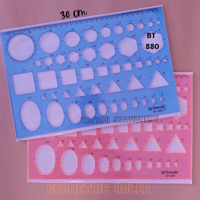 Geometric Shape Ruler Template Butterfly Ruler. | Shopee Philippines
