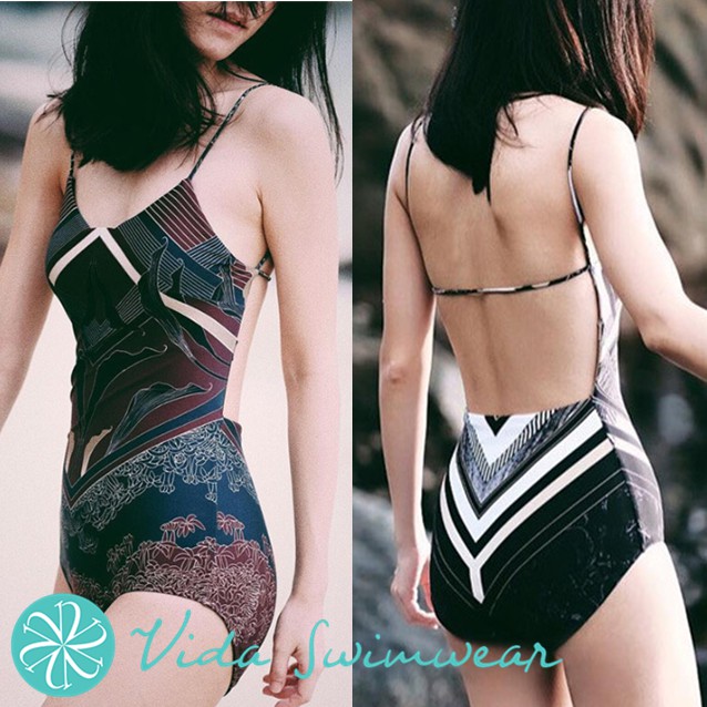 One piece top swimsuit shopee