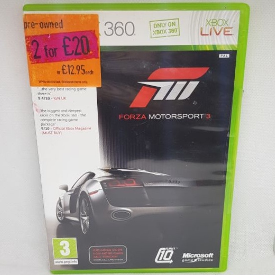 Xbox 360 Forza Motorsport 3 disk (2Disc) (original disc) (PAL) | Shopee ...