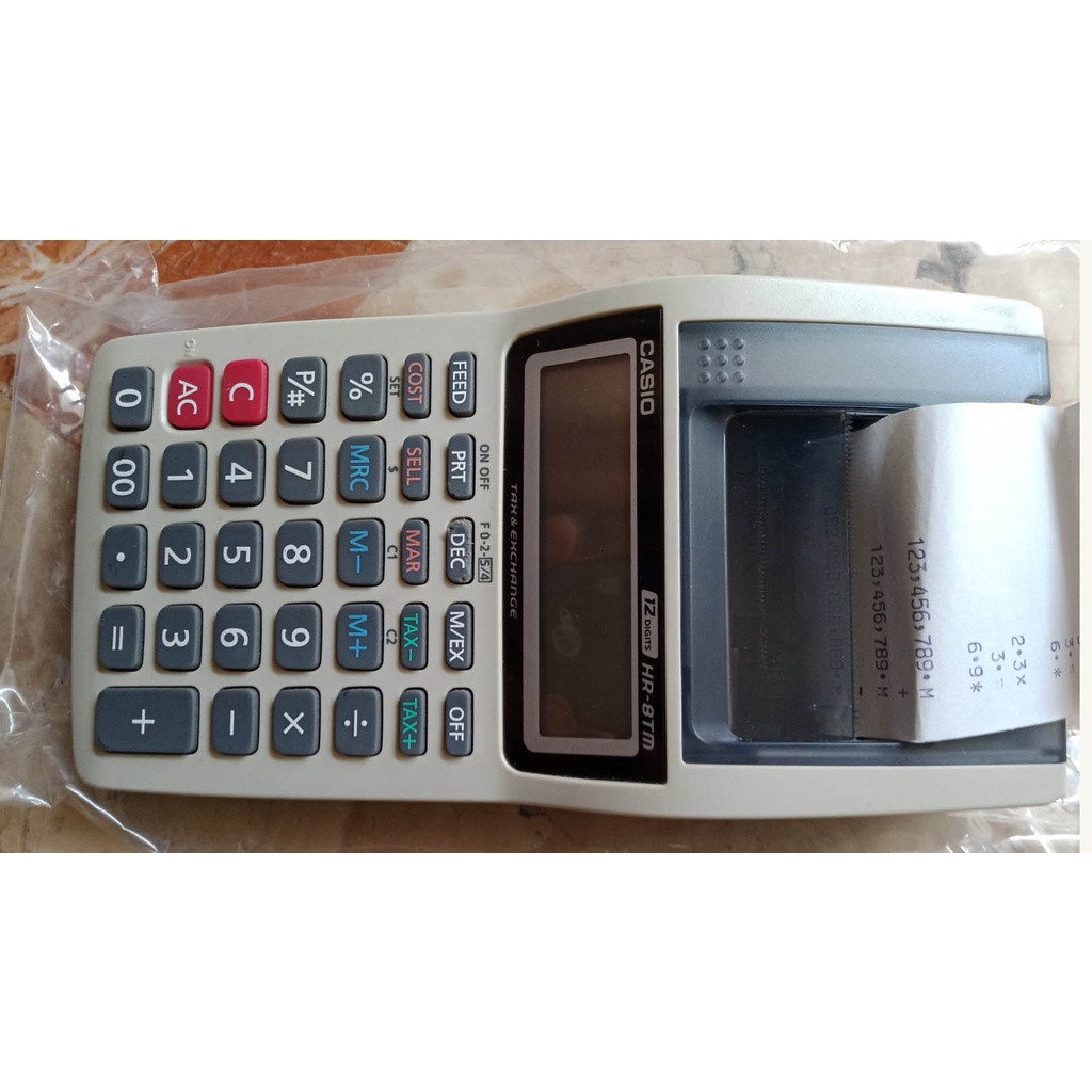 CASIO HR8TMBK Reprint &Check Function Printing Calculator Shopee