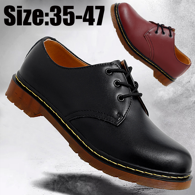 Unisex boots fashion men's leather shoes women's leather shoes leather ...