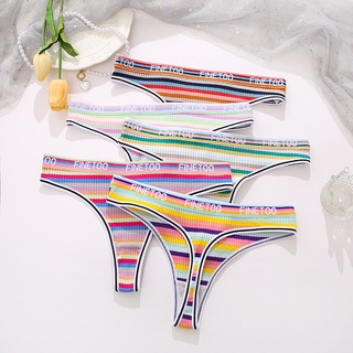 6 Pack Womens Sexy Cotton Low Waist Thongs Panties Bow G-string
