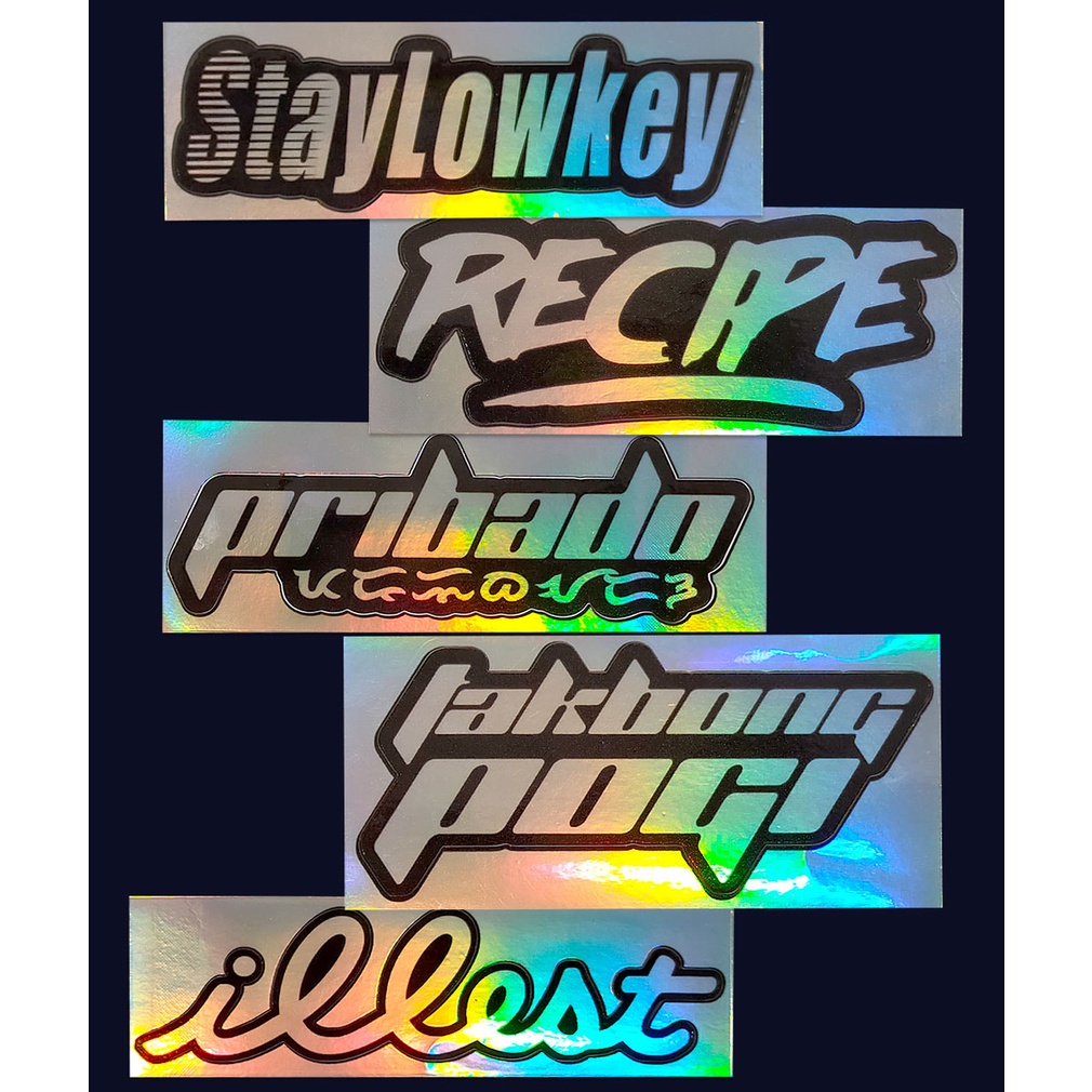 Hologram Thai Stickers - Privado, Takbong pogi, illest, Staylowkey ...