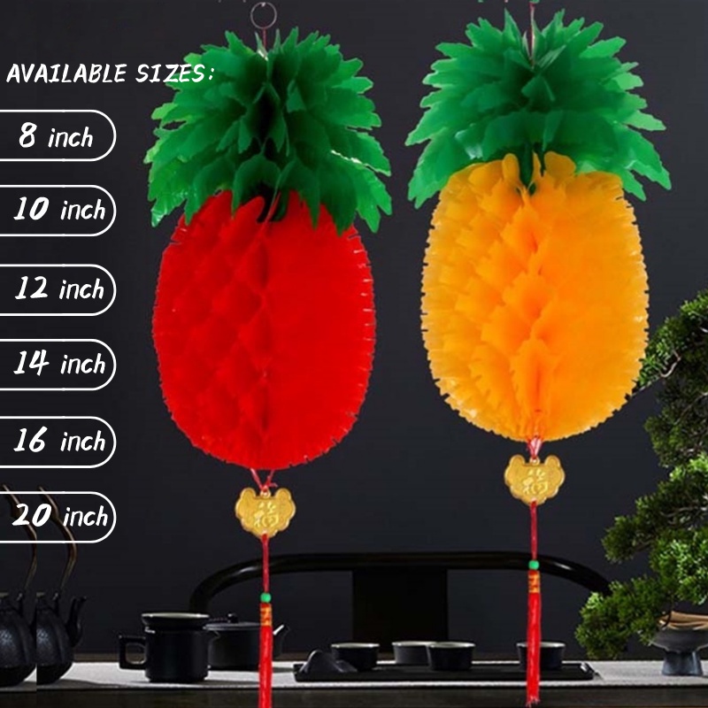 Chinese Pineapple Lantern Red Yellow New Year Lucky Lanterns Shopee