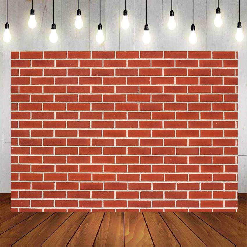 White Red Brick Wall Background Backdrops Romantic Birthday Party ...
