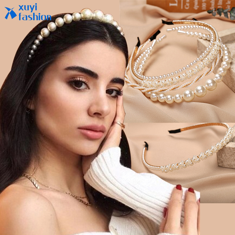 Korean Fashion Pearl Headband Ins Princess Hairband Elegant Women Hair