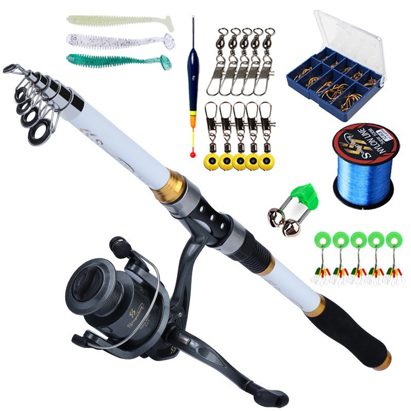 Sougayilang 1.8m Fishing Rod And Fishing Reel Line Bait Combo Rod +reel 