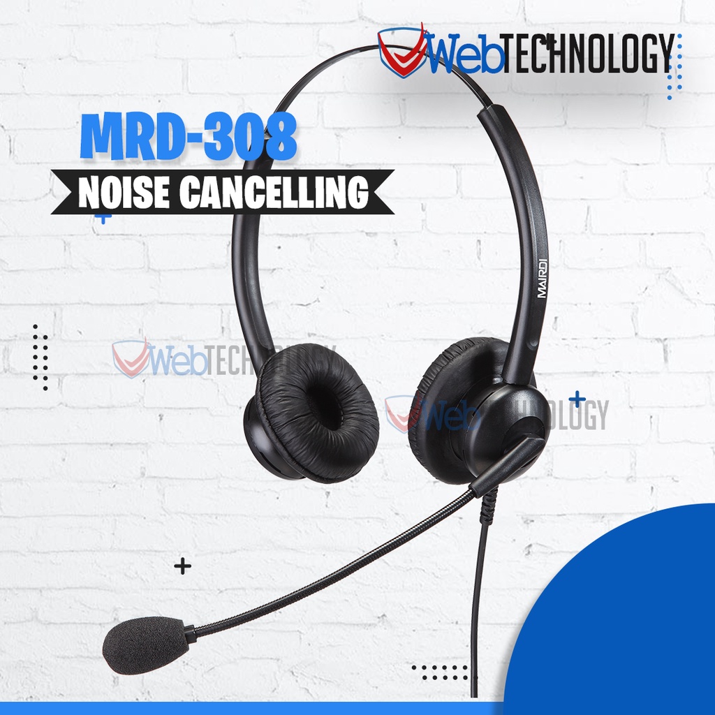 Noise Cancelling Headset RJ9 for Yealink IP Phones Mairdi MRD-308 ...
