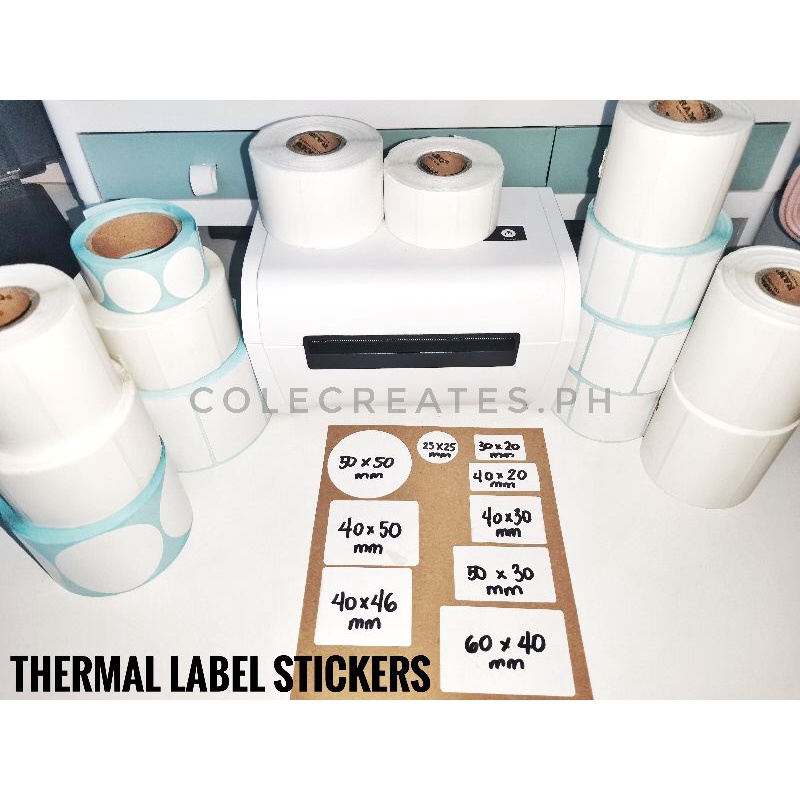 RESTOCKED!! [100 pcs] CUSTOMIZED Thermal Label Sticker for Barcode, Thank  you sticker, Label etc.