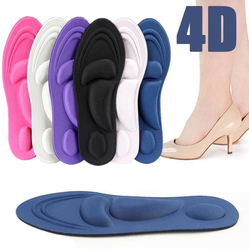 4D Flock Memory Foam Orthotic Insole Arch Support Orthopedic Insoles Shoes Flat Foot Feet Care