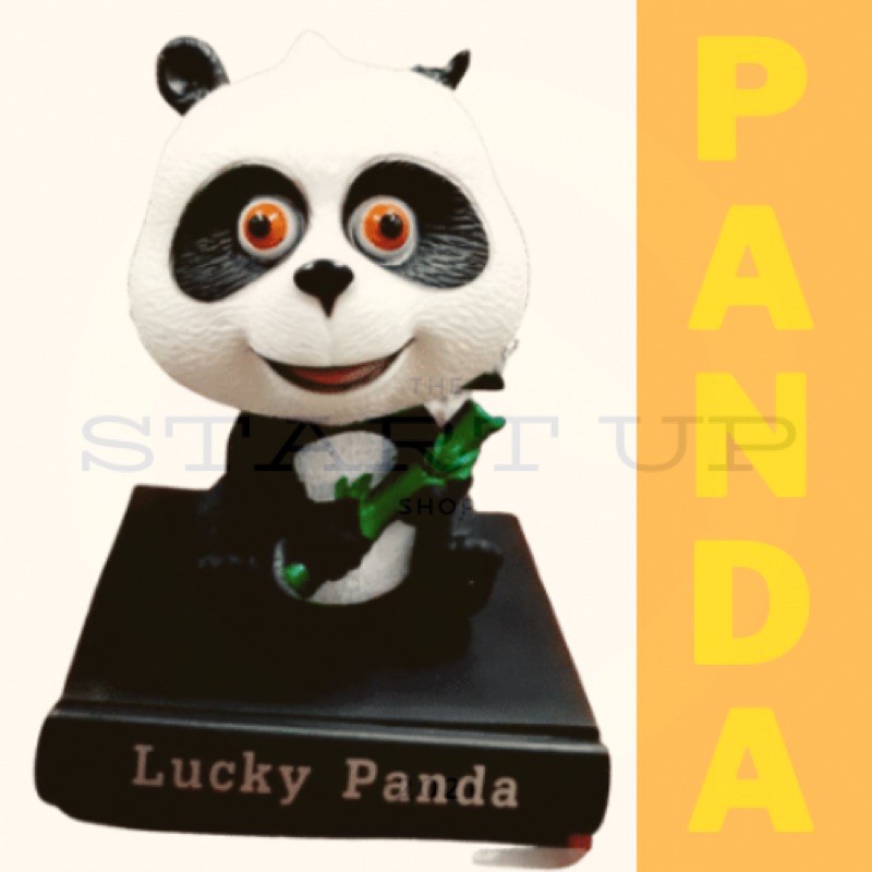 Lucky Panda Bobble Head Toy Gadget Stand Collectible Item