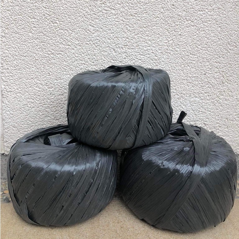 CHEAPEST Sturdy Black Plastic Twine / Plastic Straw / Panali / Rope / Packaging Twine Shopee