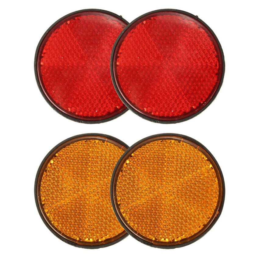 2PCS Round Warning Strip Tape Reflective Sticker Car Motorcycle Bike ...