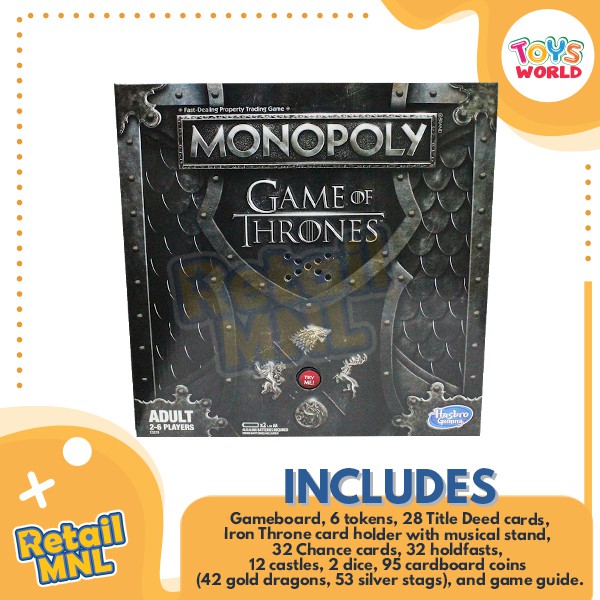 Retailmnl Game Of Thrones Monopolies Board Games Adult Version