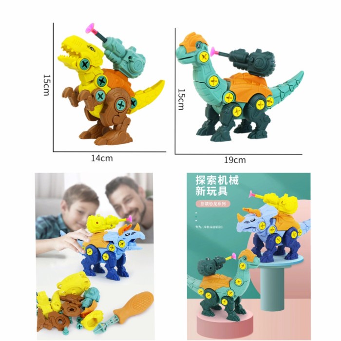 Children's Educational Toys DIY Dinosaur Launcher Disassembly Bolts ...