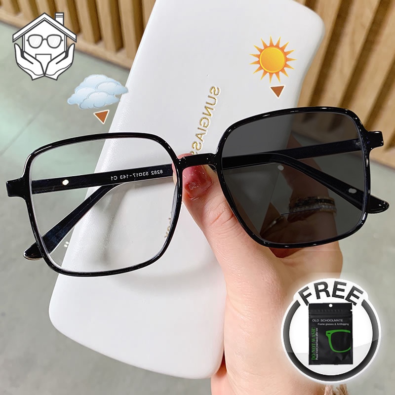 Anti Radiation Photochromic Eyeglass For Women Men Replaceable Lens