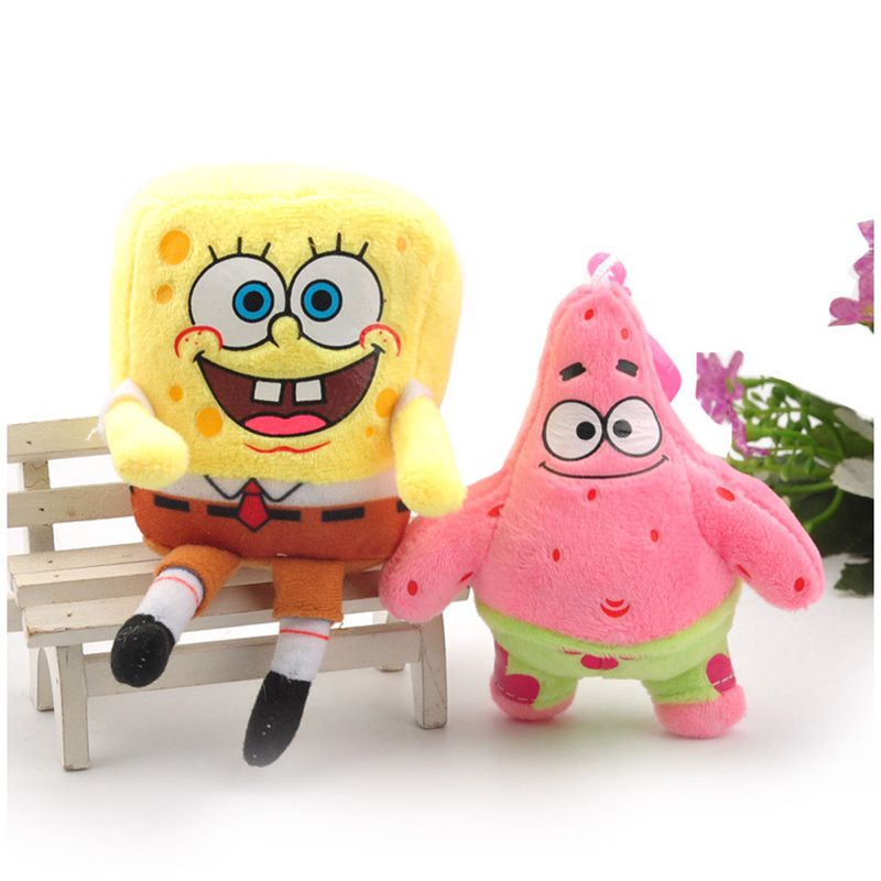 SquarePants SpongeBob Patrick Star Squidward Tentacles Plush Keychain ...