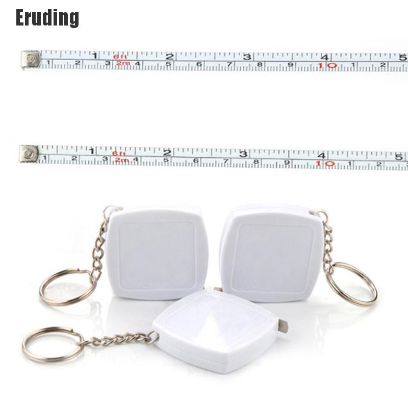 Eruding|| 2M Ruler Metal Tape Measure Keychain Portable Pull Ruler ...