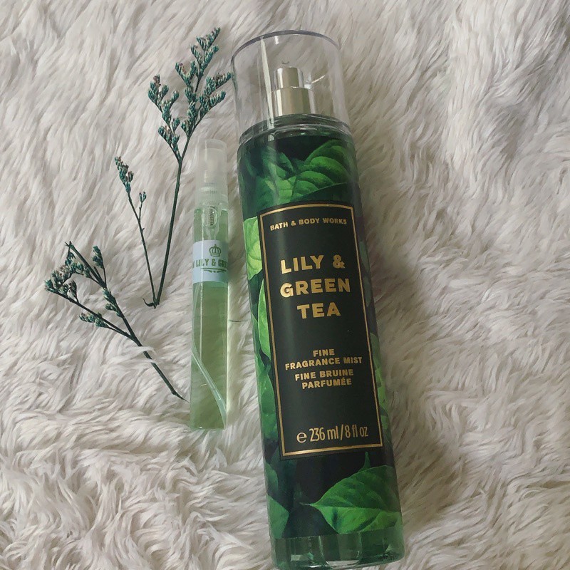 green tea bath and body works lily and greentea decant 10ml Shopee
