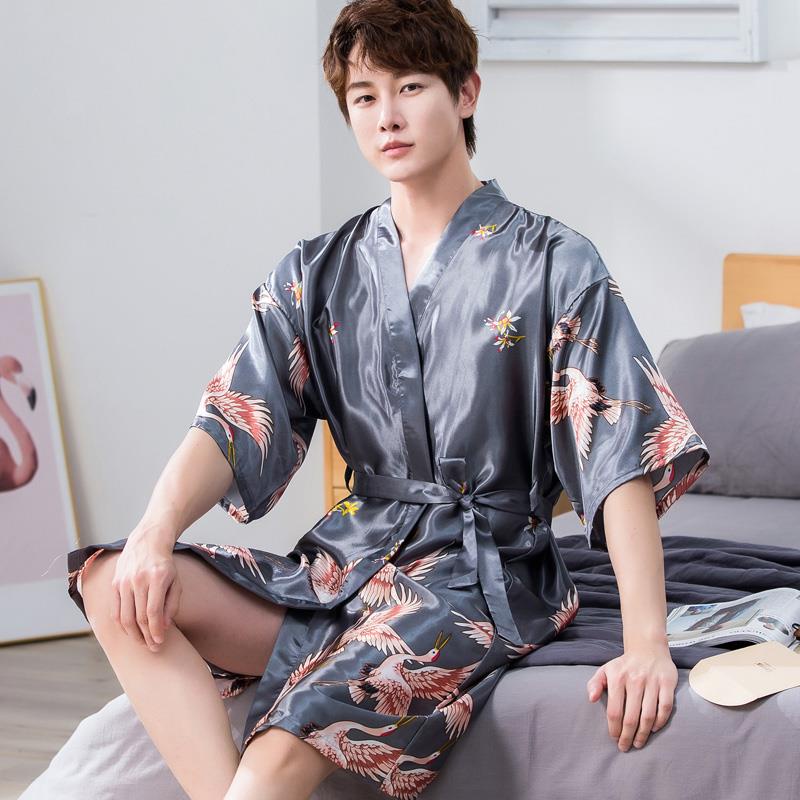 Mens silk online nightgown
