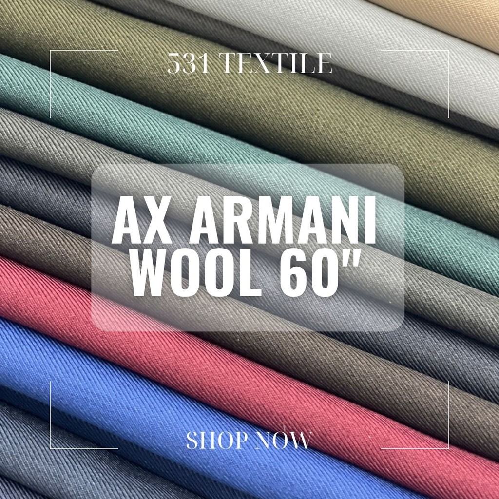 AX ARMANI WOOL SUITING FABRIC/TELA 60