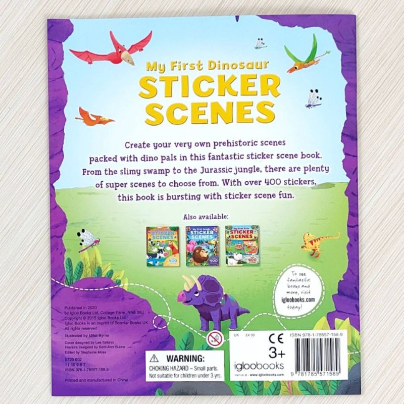 My First DINOSAUR Sticker Scenes Book with over 400 stickers | Shopee ...