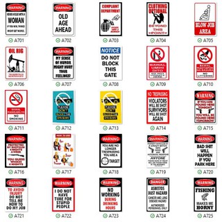 Warning Signs 701-725 Aluminum Metal Plates | Shopee Philippines