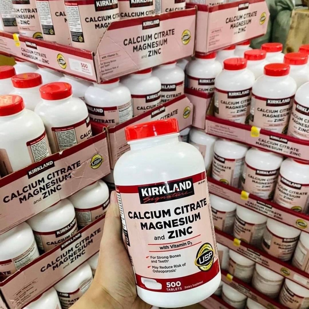 Kirkland Calcium Citrate Magnesium and Zinc with Vitamin D3 500 Tablets