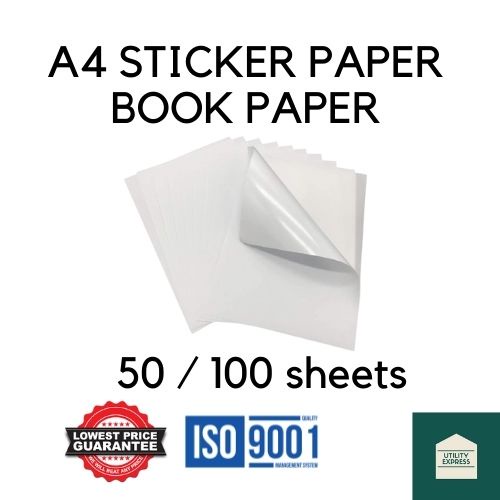 STICKER PAPER A4 SIZE (50 or 100 pcs / pack) Shopee Philippines