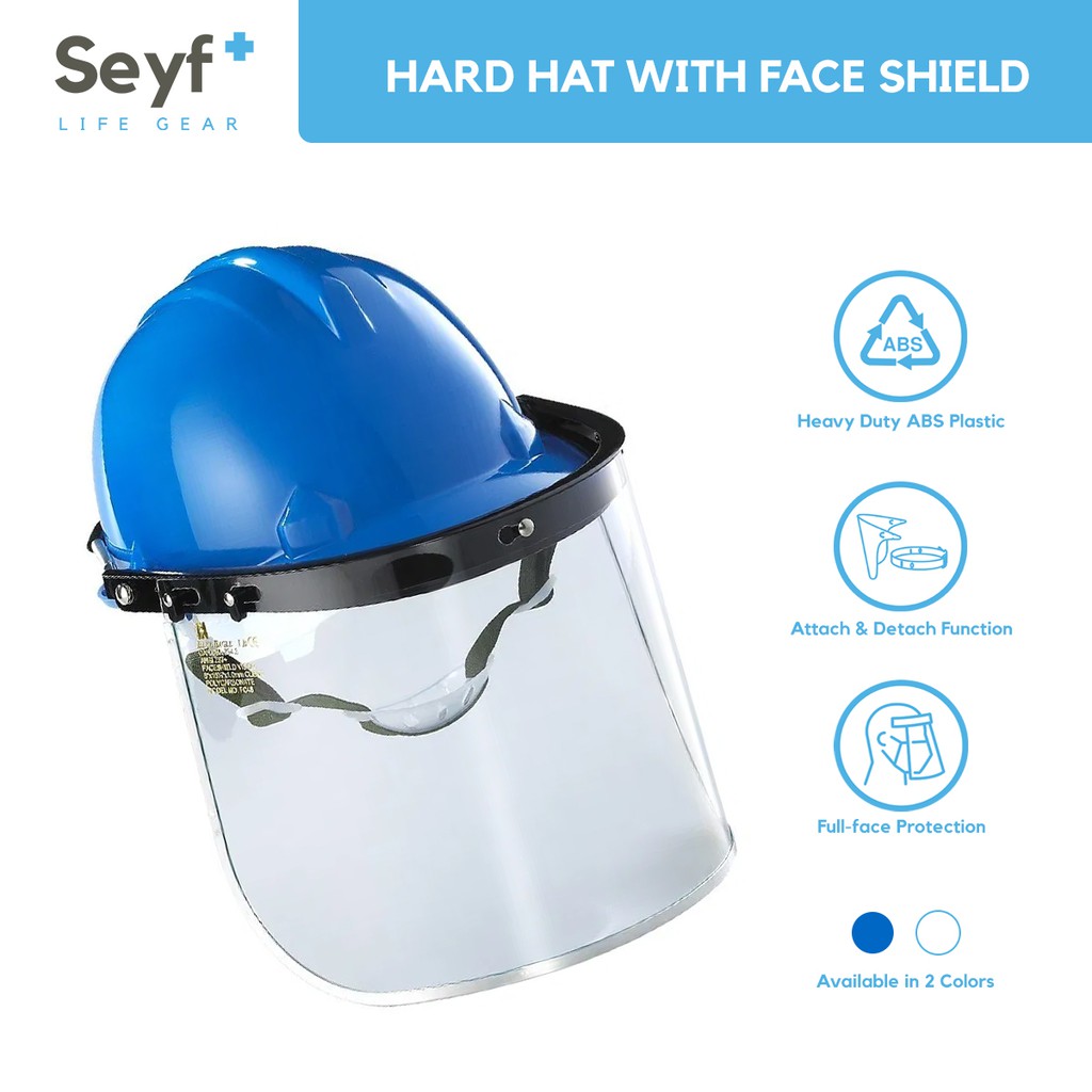 Hard hat clearance safety shield