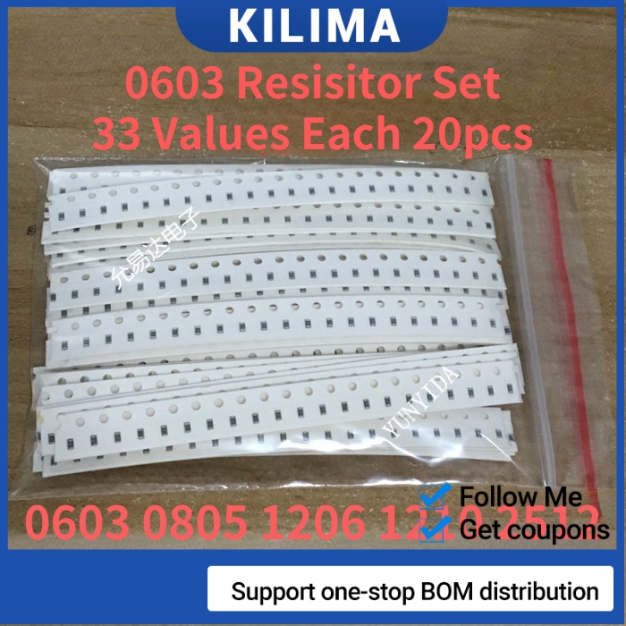 33 Values Resistors Set 0603 0805 1206 1210 2512 1 1R10M Ohm Shopee Philippines